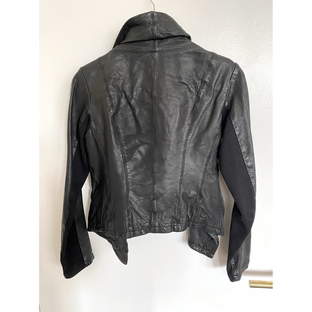 All Saints vintage black leather jacket